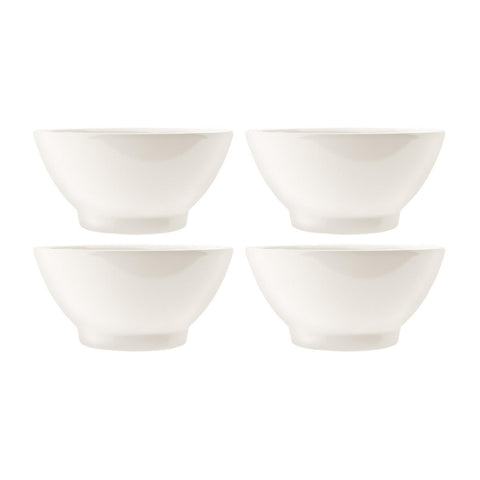 Bonna China Gourmet dia.4.75" h:2.25" 10 oz. Round Warm White Porcelain Bowl (Set of 4)