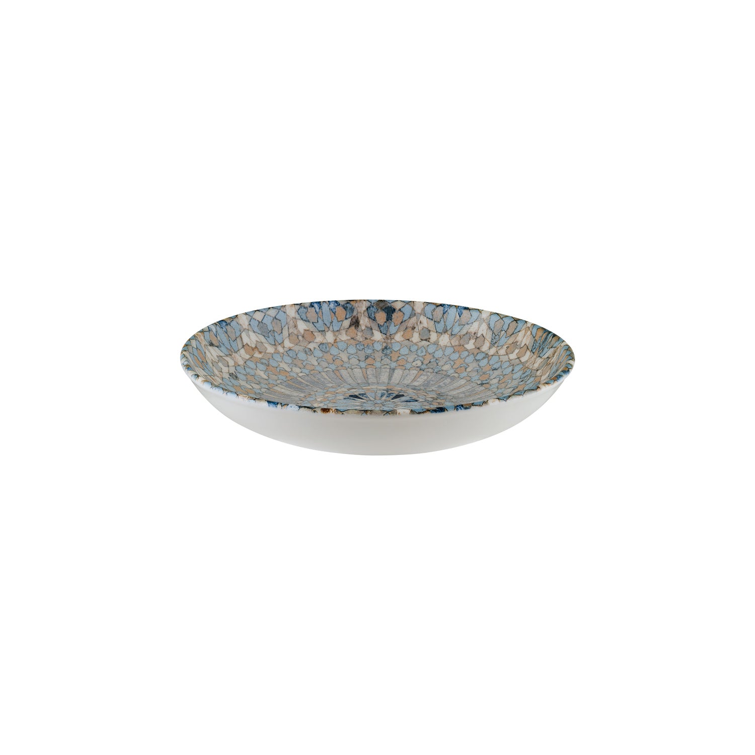 Bonna China Luca Mosaic Matte dia.11" h:2.5" 57 oz. Round Decorated Porcelain Bowl (Set of 2)