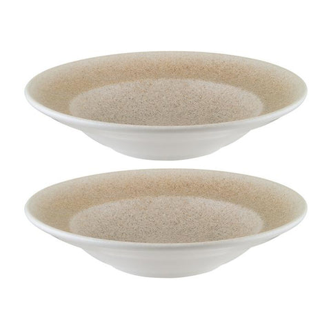 Bonna China Luca Salmon Matte dia.9.5" h:2" 14 oz. Round Salmon Porcelain Bowl (Set of 2)