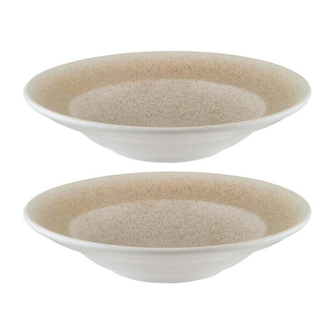 Bonna China Luca Salmon Matte dia.10.75" h:2.25" 16 oz. Round Salmon Porcelain Bowl (Set of 2)