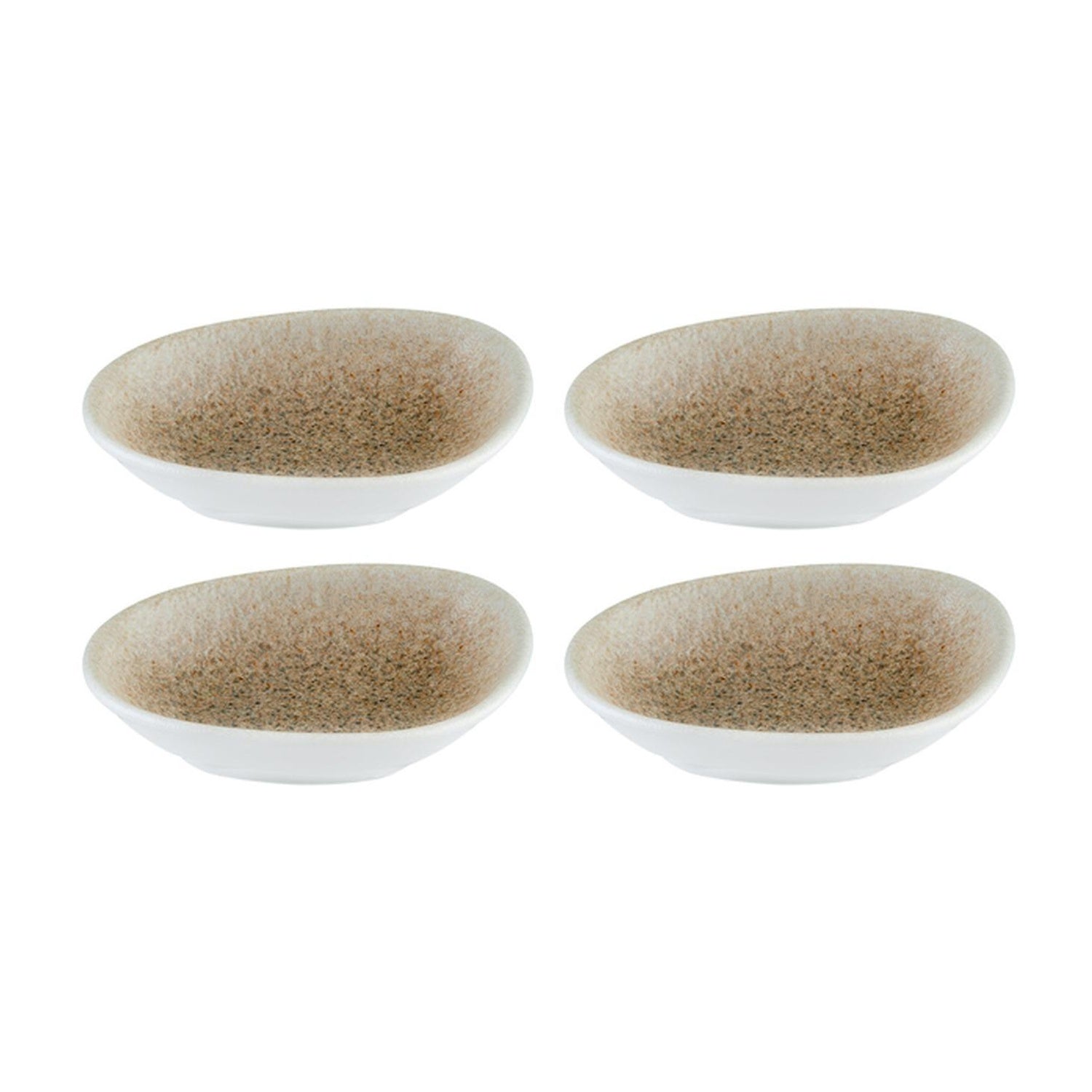 Bonna China Luca Salmon Matte 4" x 3" x h:0.75" 1 oz. Organic Salmon Porcelain Bowl (Set of 4)