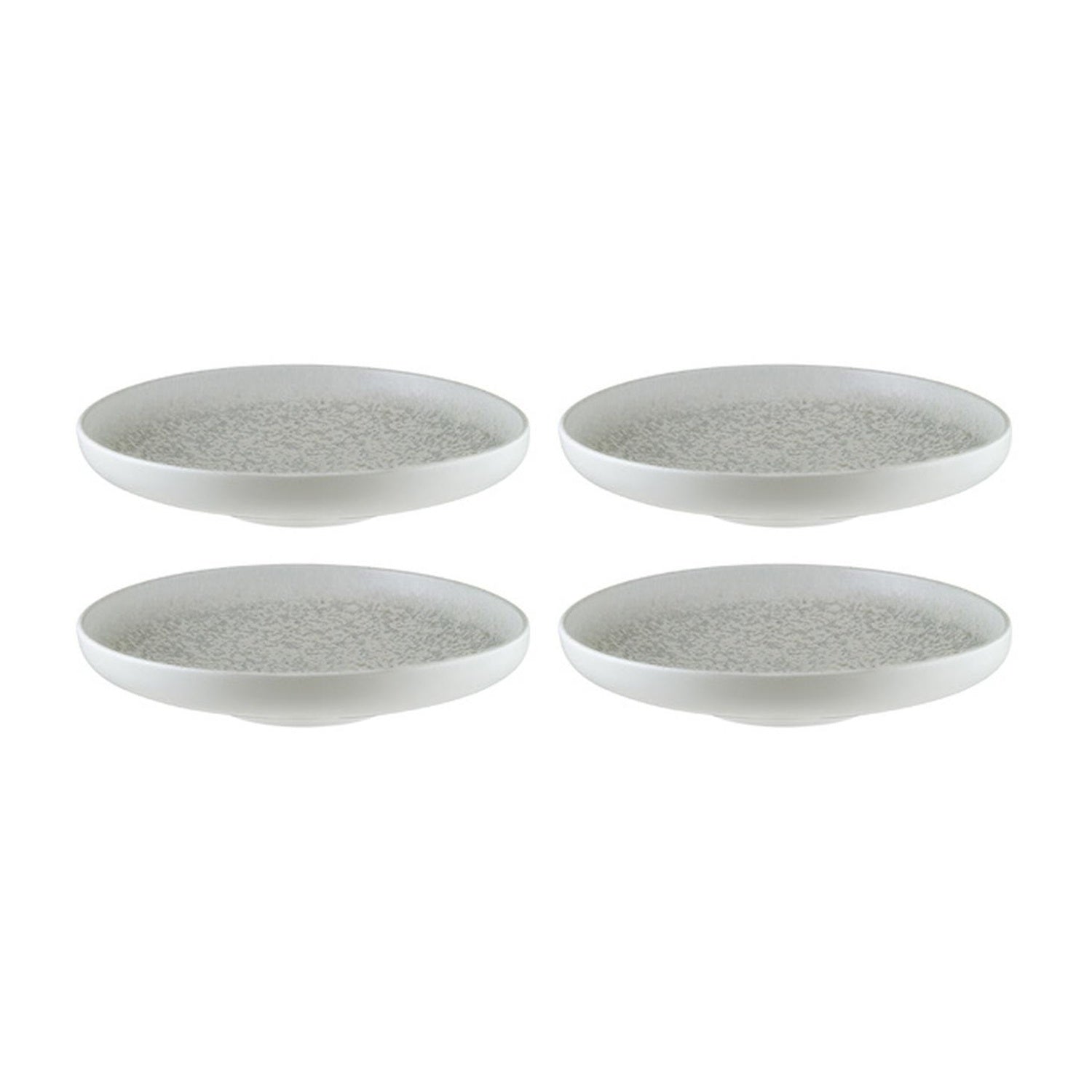 Bonna China Luna dia.4" h:0.75" 4 oz. Round White Porcelain Bowl (Set of 4)