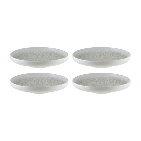 Bonna China Luna dia.4" h:0.75" 4 oz. Round White Porcelain Bowl (Set of 4)