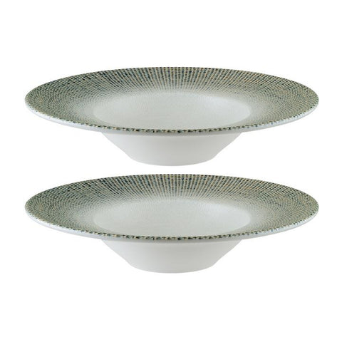 Bonna China Sway dia.11" h:2.5" 14 oz. Round Decorated Porcelain Bowl (Set of 2)