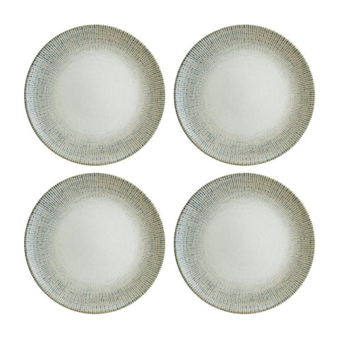 Bonna China Sway dia.10"  Round Decorated Porcelain Plate (Set of 4)