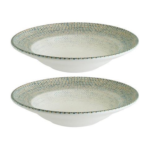 Bonna China Sway dia.10.75" h:2.25" 16 oz. Round Decorated Porcelain Bowl (Set of 2)