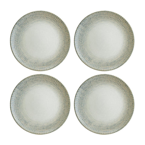 Bonna China Sway dia.12"  Round Decorated Porcelain Plate (Set of 4)