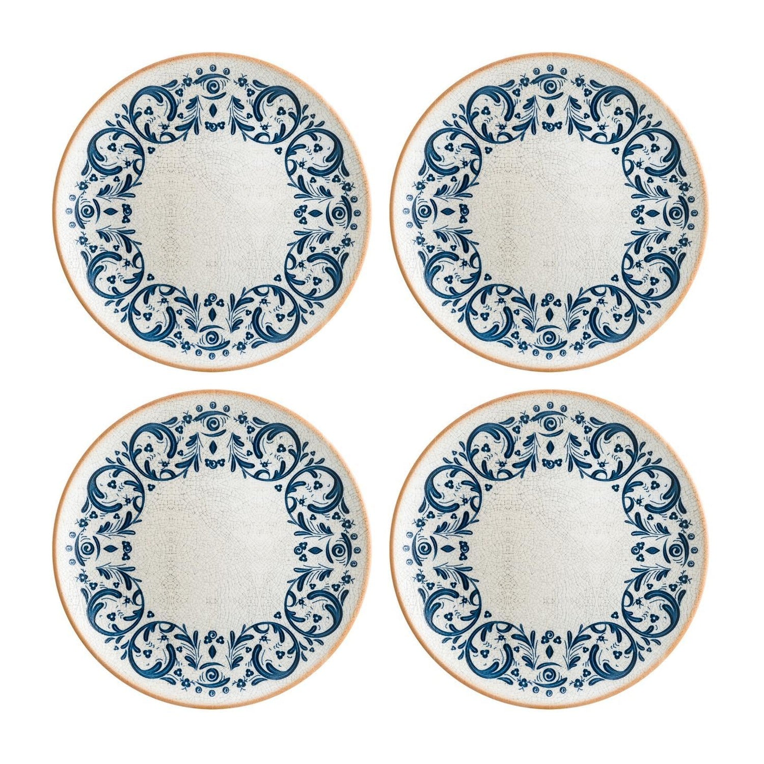 Bonna China Viento dia.9"  Round Decorated Porcelain Plate (Set of 4)