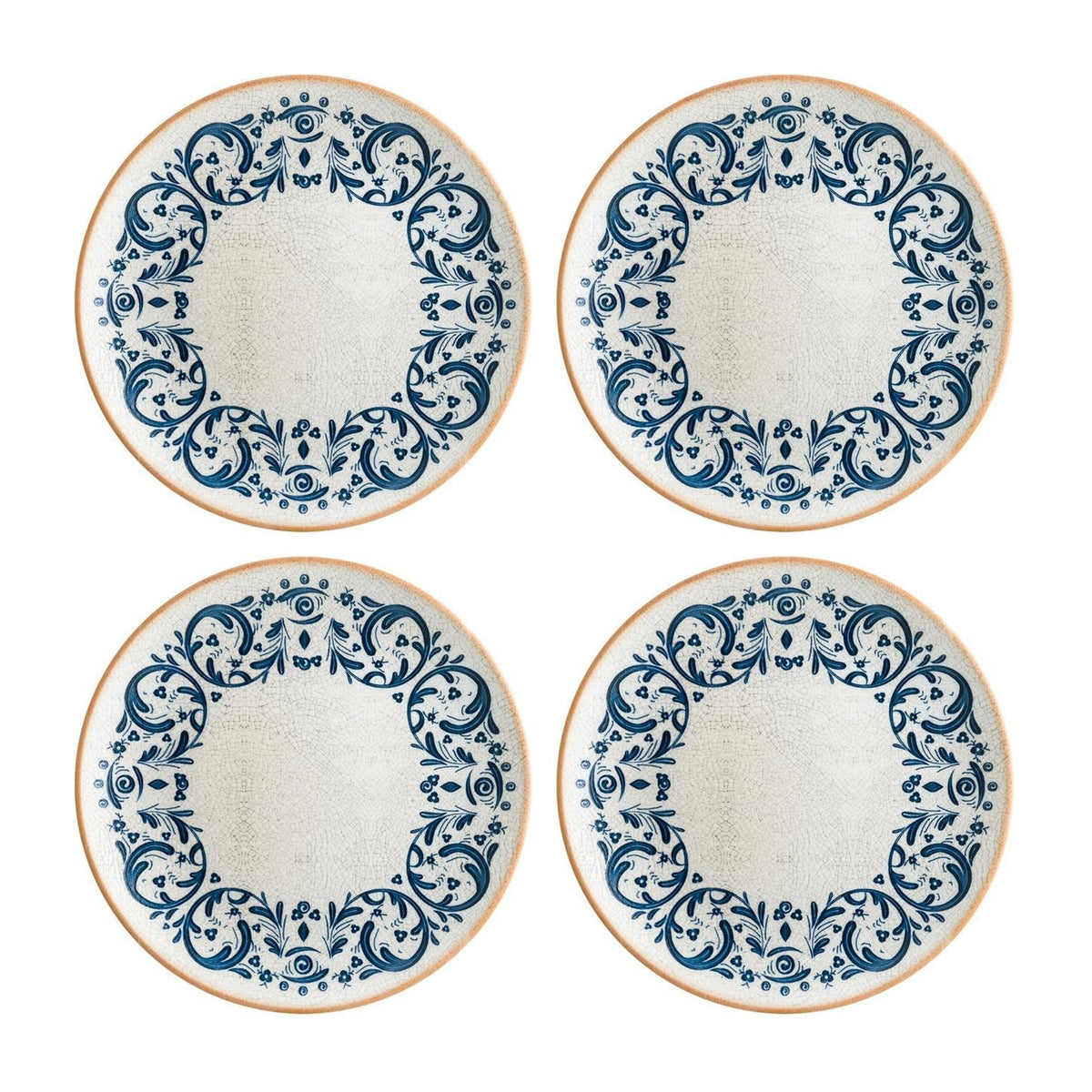 Bonna China Viento dia.9"  Round Decorated Porcelain Plate (Set of 4)