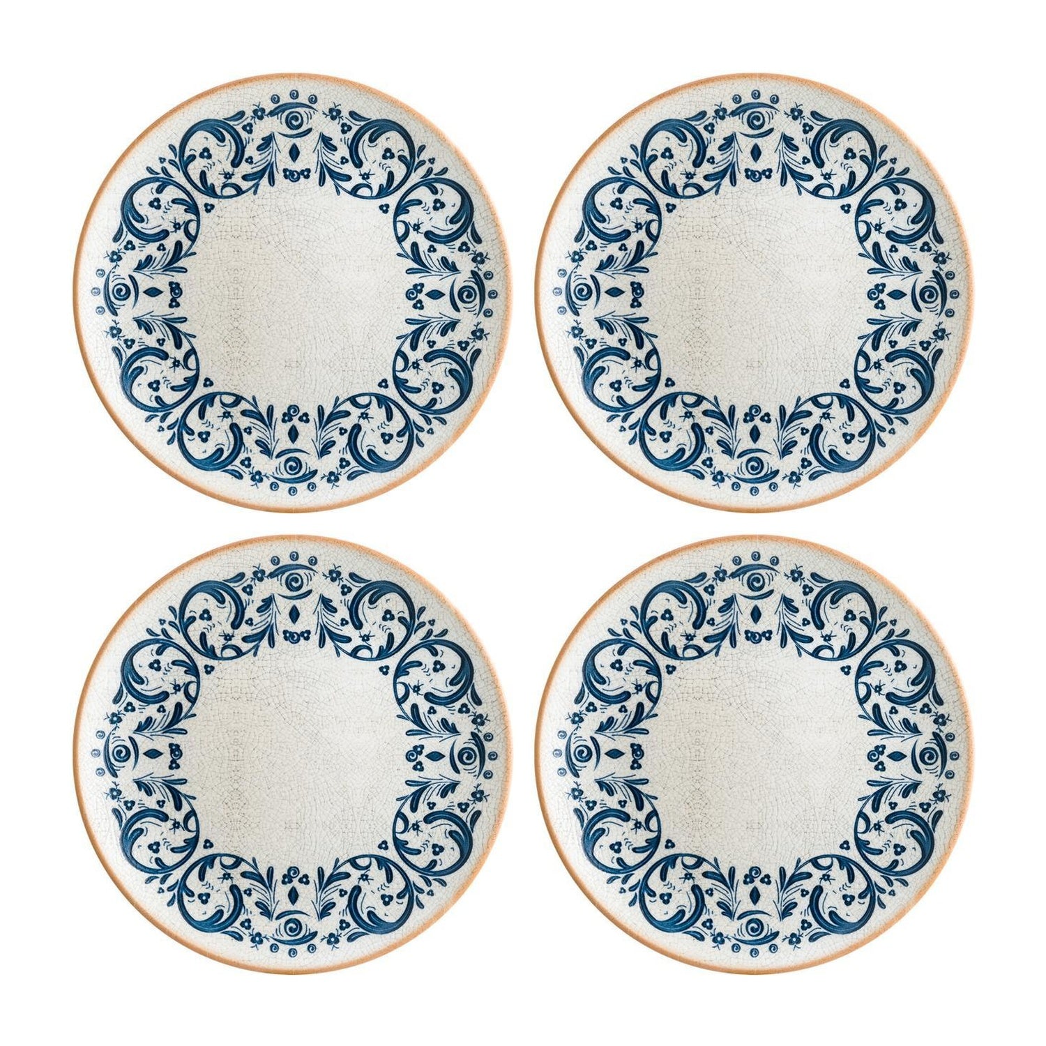 Bonna China Viento dia.10.5"  Round Decorated Porcelain Plate (Set of 4)