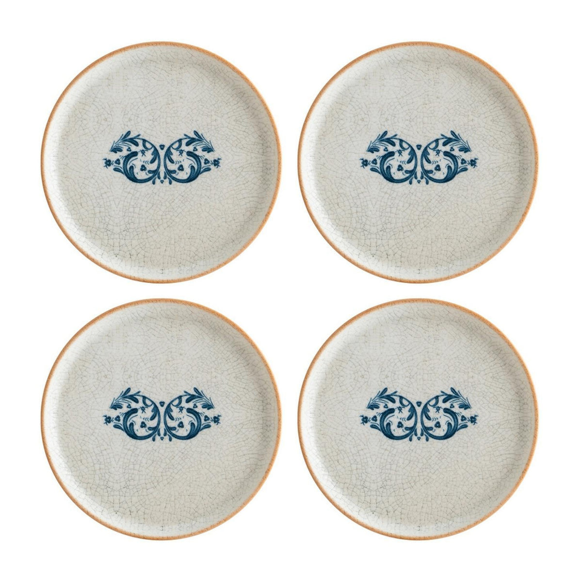 Bonna China Viento dia.6.25"  Round Decorated Porcelain Plate (Set of 4)