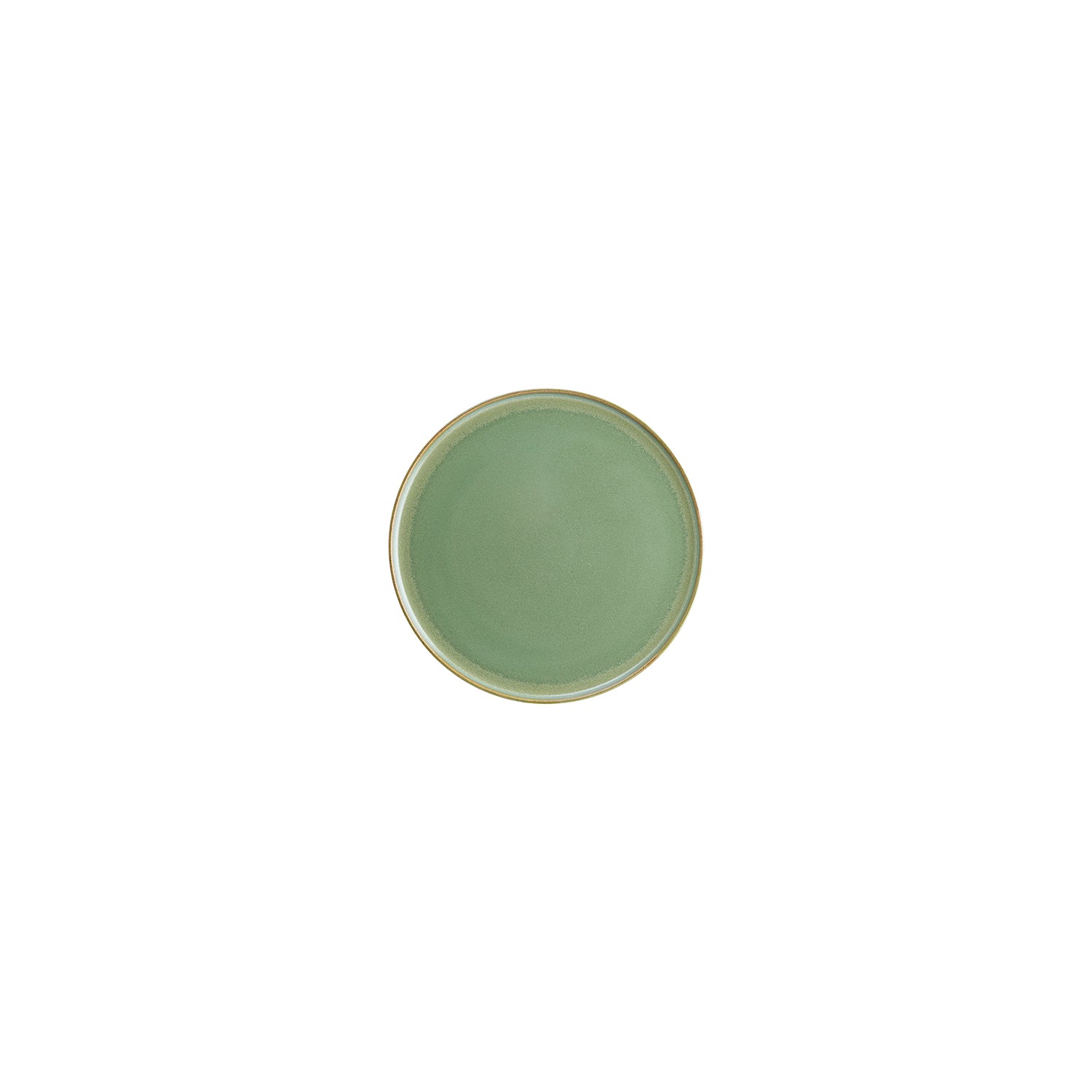 Bonna China Sage dia.6.25"  Round Green Porcelain Plate (Set of 4)