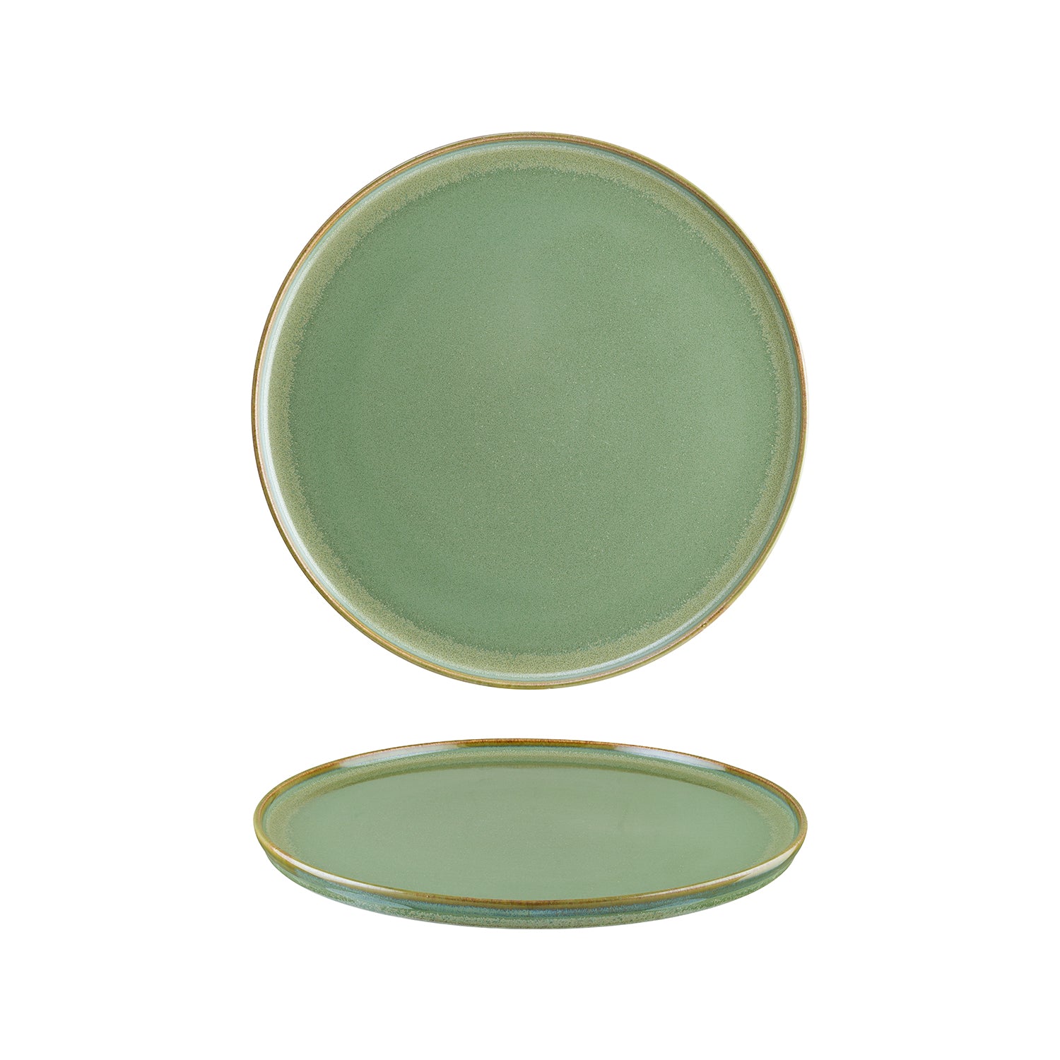 Bonna China Sage dia.11"  Round Green Porcelain Plate