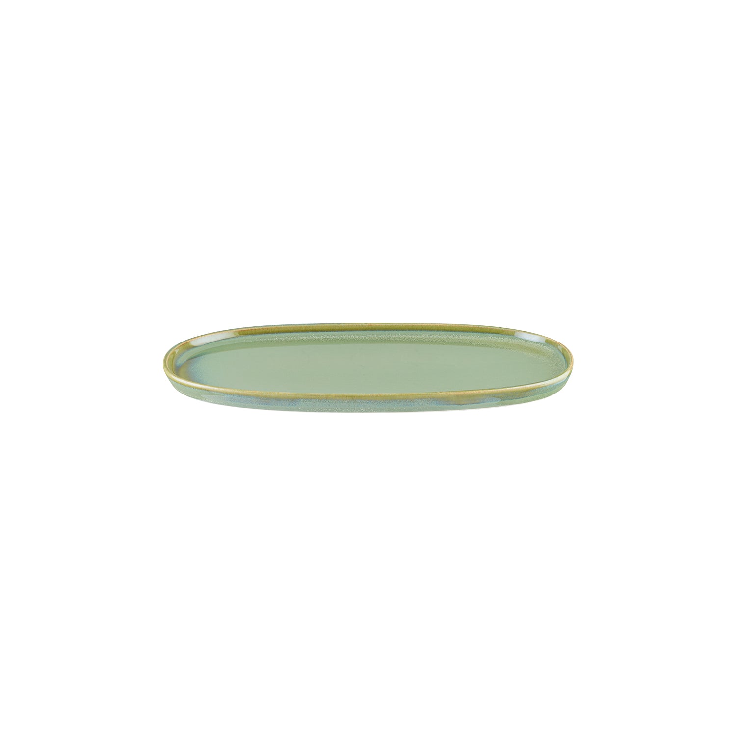 Bonna China Sage 12" x 6.25" x h:0.75" Oval Green Porcelain Platter