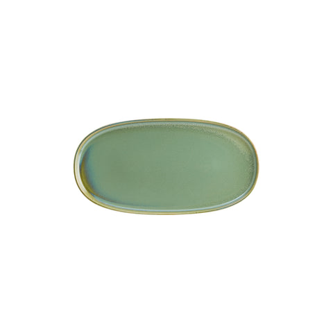 Bonna China Sage 12" x 6.25" x h:0.75" Oval Green Porcelain Platter