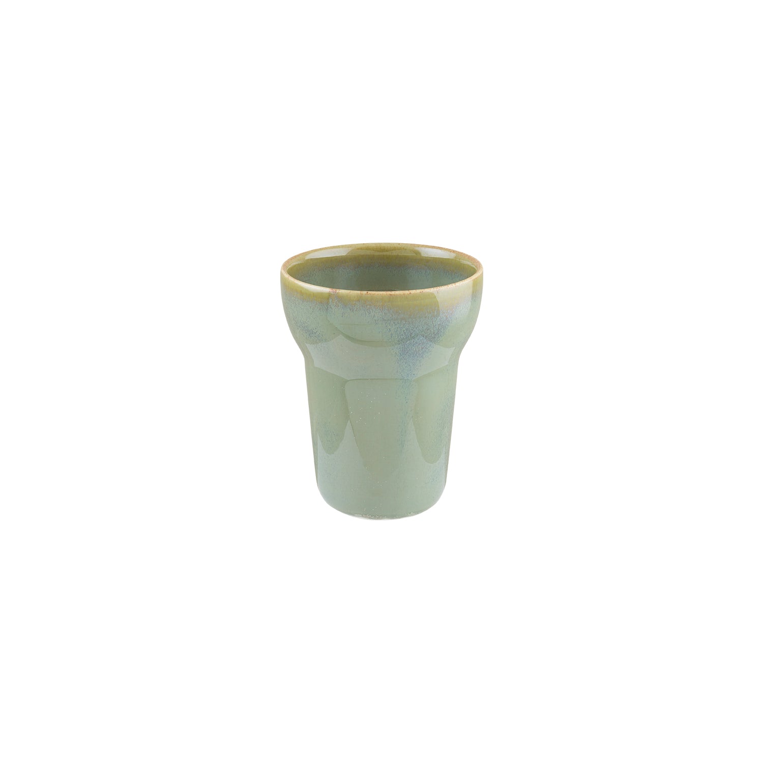 Sage dia.3.75" h:4.75" 12 oz. Round Green Porcelain Mug (Set of 2)