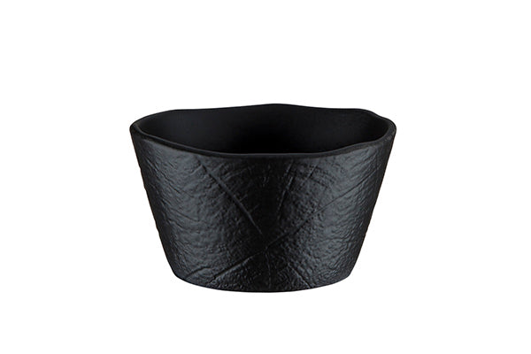 Bonna China Noir 3.5" x 3.5" x h:2" Square Black Porcelain Ramekin (Set of 4)