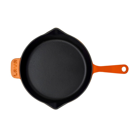 Round Orange Skillet dia.11" h:2"