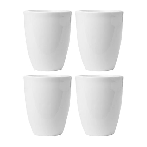 Santa Monica Round White Porcelain Mug  dia.3" h:3.5" 8 oz. (Set of 4)