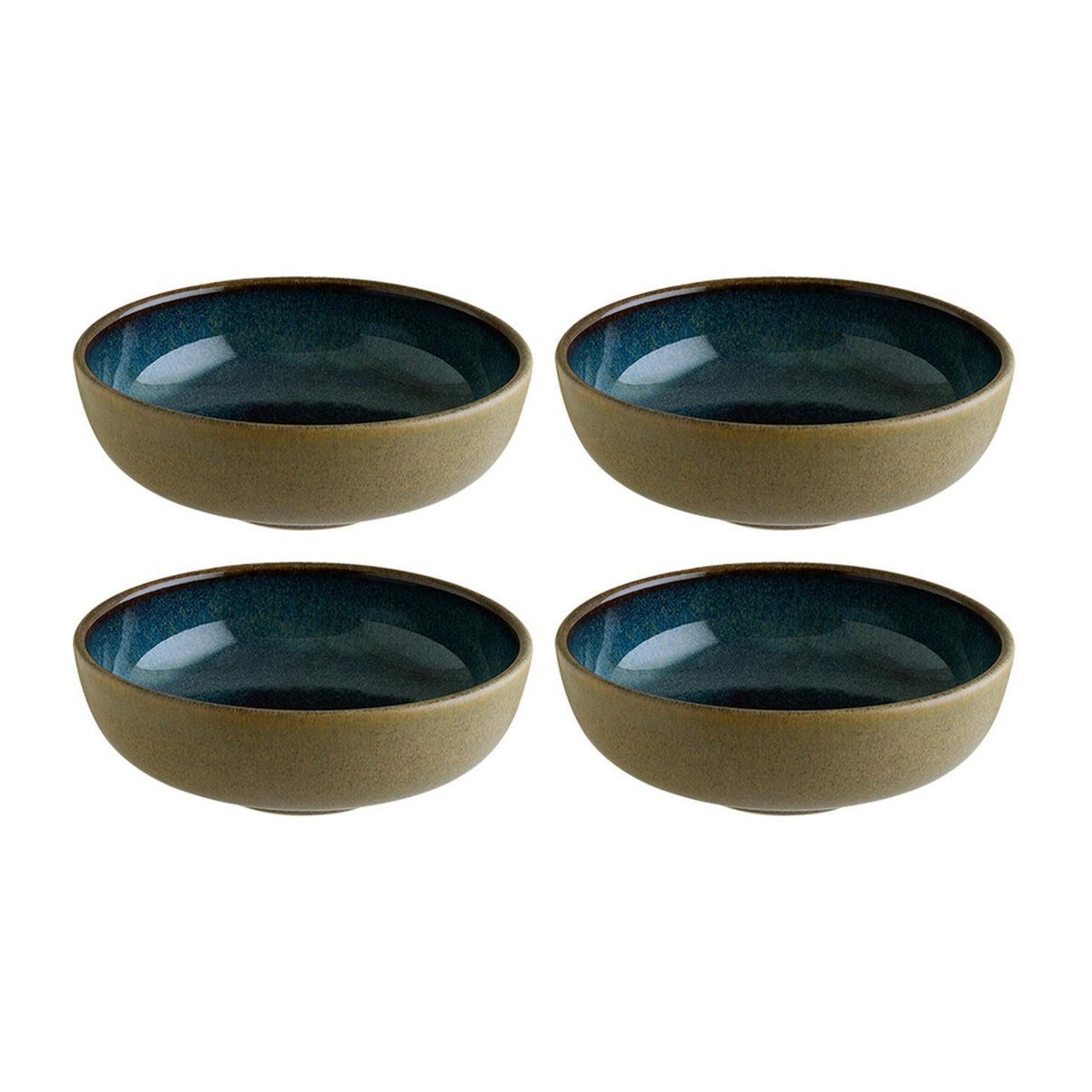 Bonna China Sphere Ocean dia.5.5" h:2" 15 oz. Round Blue Porcelain Bowl (Set of 4)