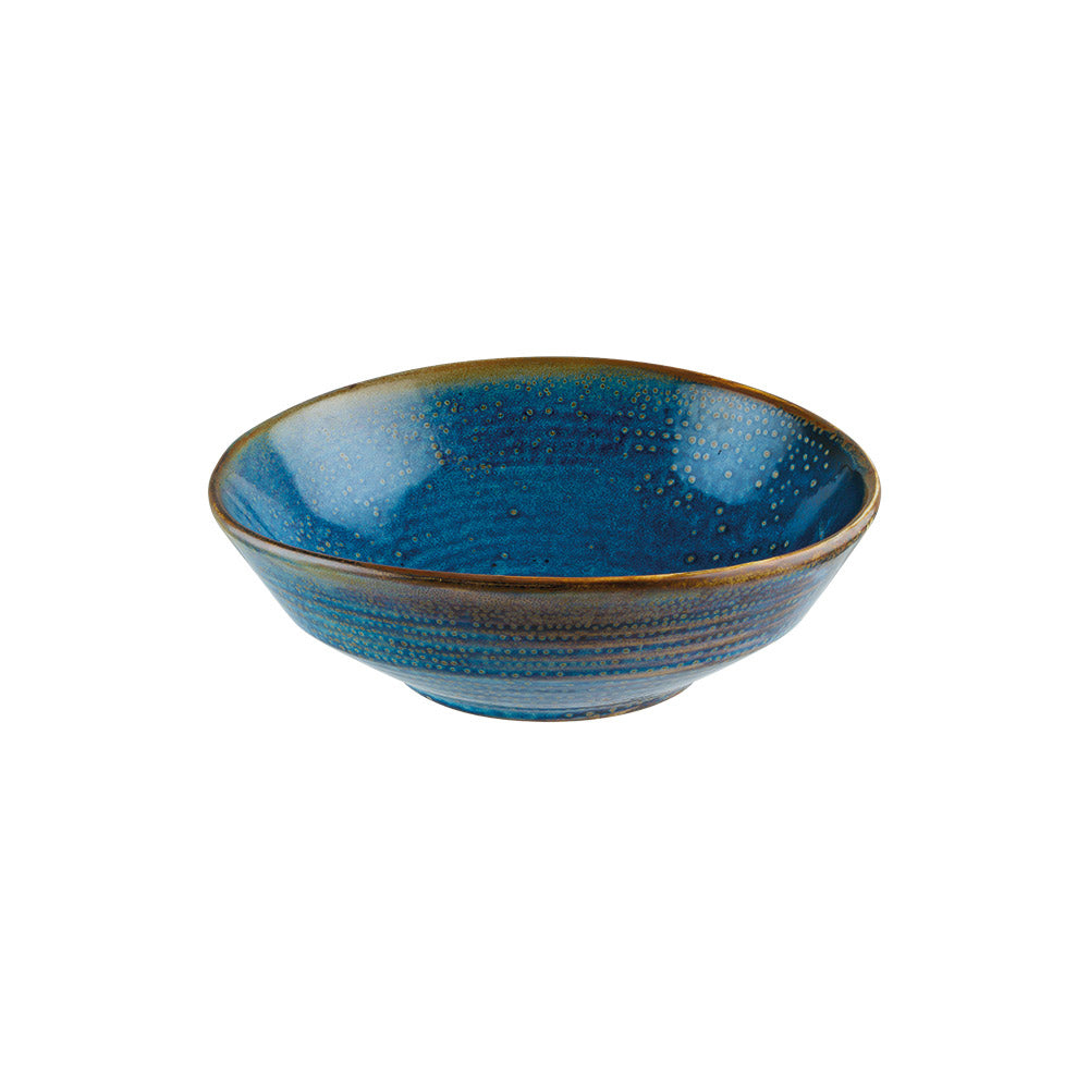 Bonna China Sapphire dia.6.75" h:2.5" 24 oz. Round Blue Porcelain Bowl (Set of 4)