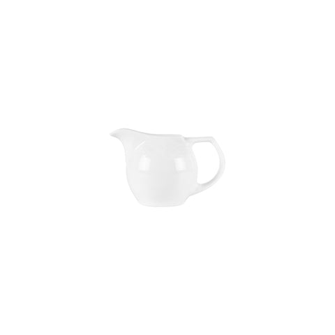 Saturn Round White Porcelain Creamer dia.4" h:2.75" 5 oz.