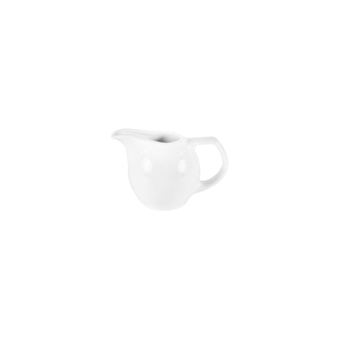 Saturn Round White Porcelain Creamer dia.4" h:2.75" 5 oz.