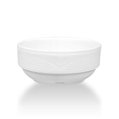 Porcelain Saturn dia.4.75" h:2" 13 oz. Round White Porcelain Bowl (Set of 4)