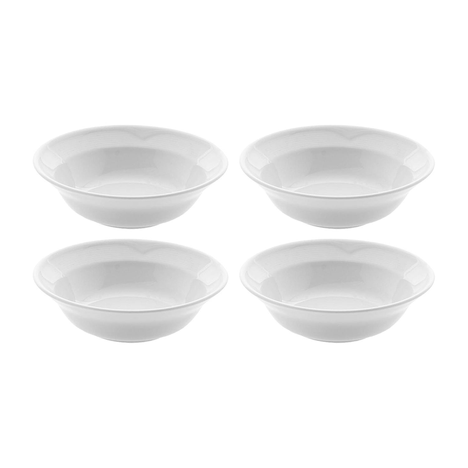 Saturn Round White Porcelain Bowl  dia.6" h:1.5" 12 oz. (Set of 4)