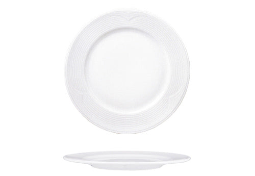 Porcelain Saturn dia.8.5" Round White Porcelain Plate (Set of 4)