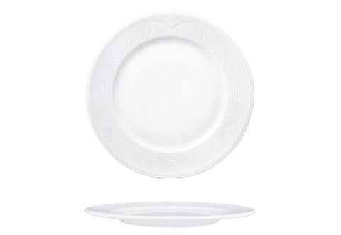 Porcelain Saturn dia.8.5" Round White Porcelain Plate (Set of 4)