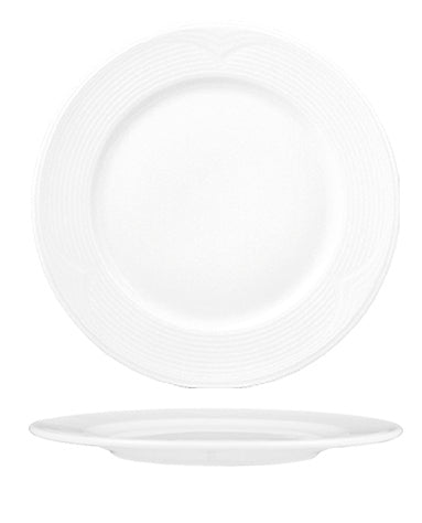 Porcelain Saturn dia.11" Round White Porcelain Plate (Set of 4)