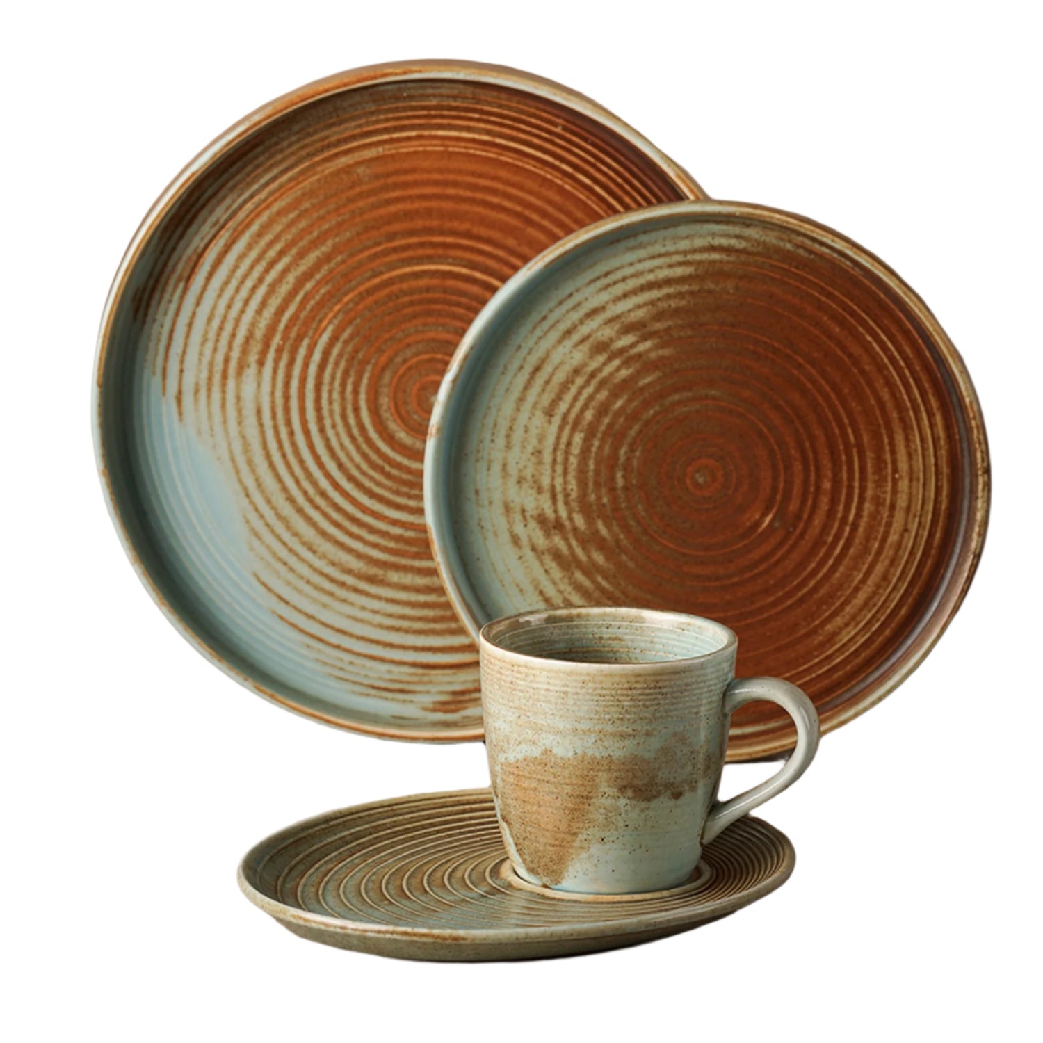 Celeste Reactive Glaze Collection 4-Piece Dinnerware Set For 1