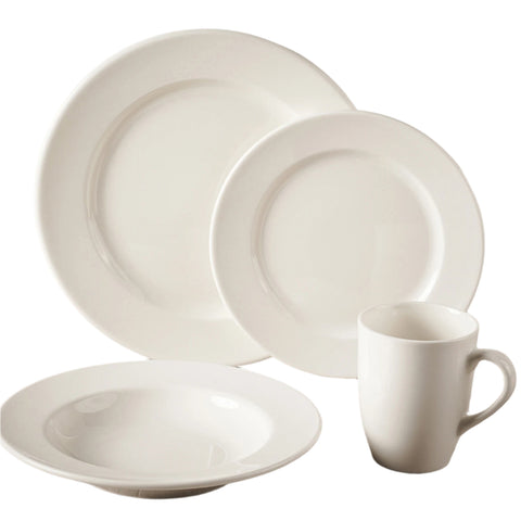 Banquet Rim Dinnerware 4-Piece Set For 1