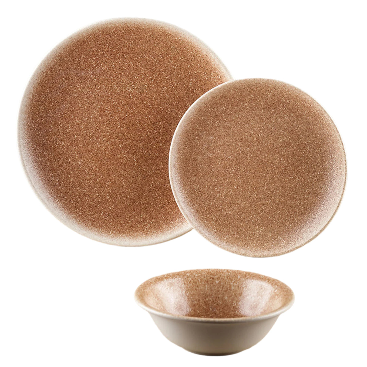 Luca Terracota 3 Piece Dinnerware Set For 1