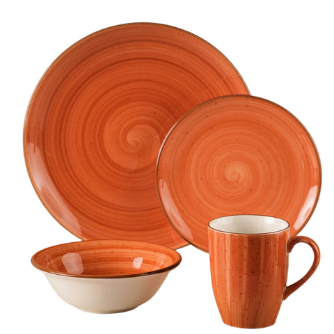 Sienna Collection 4-Piece Dinnerware Set For 1