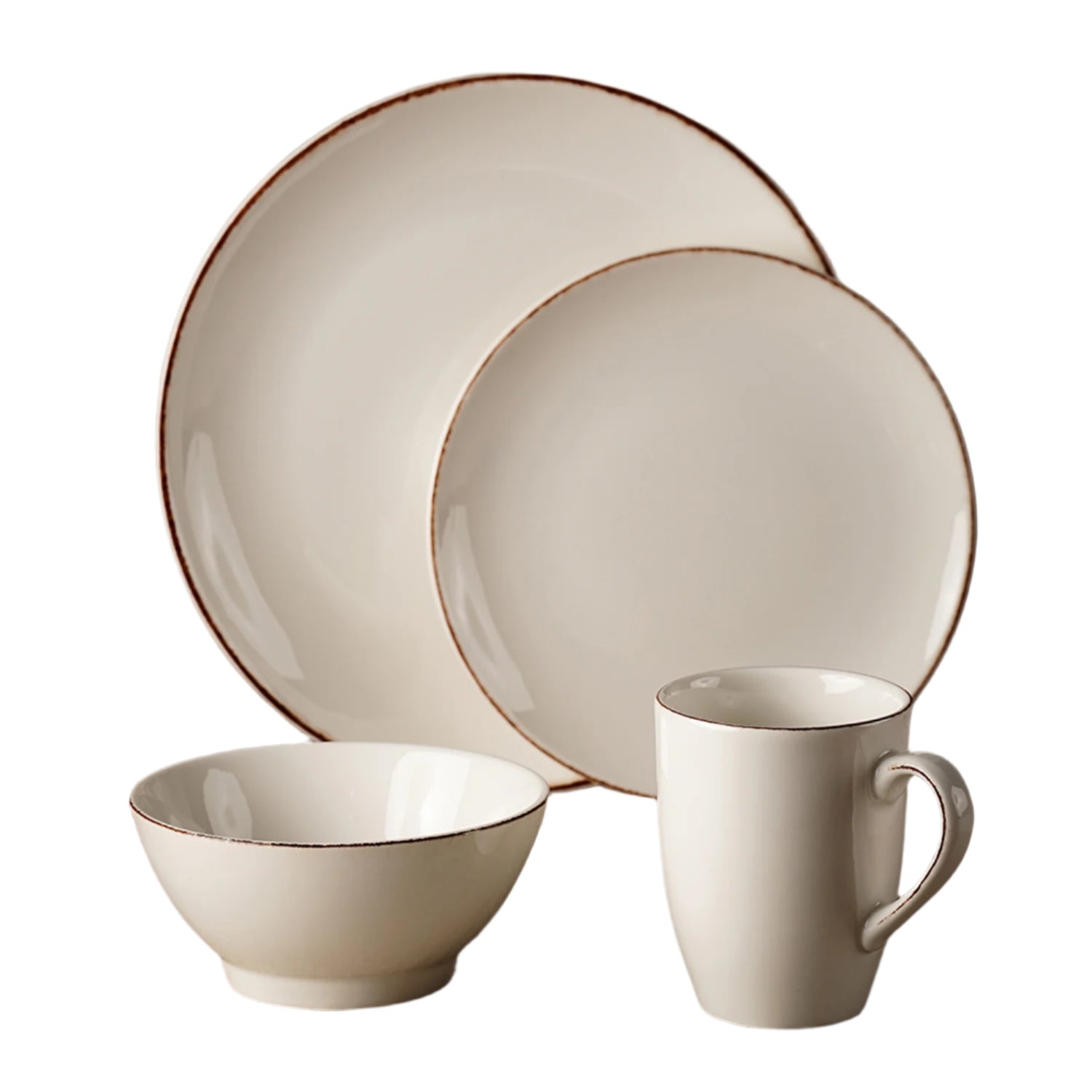 Vintage Collection 4-Piece Dinnerware Set For 1