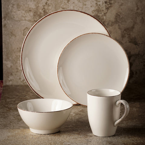 Retro Collection 4-Piece Dinnerware Set For 1