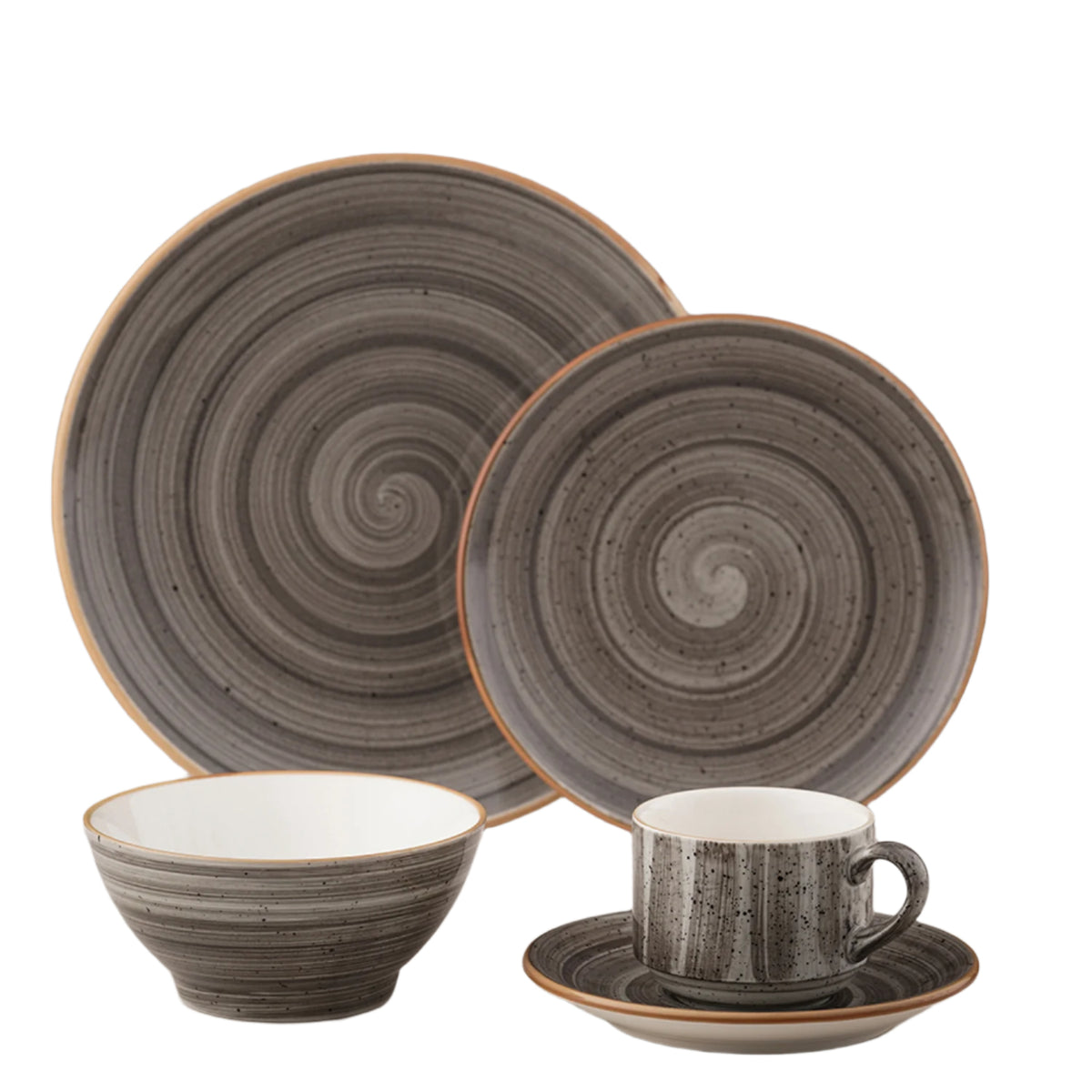 Gris Collection 5-Piece Dinnerware Set For 1