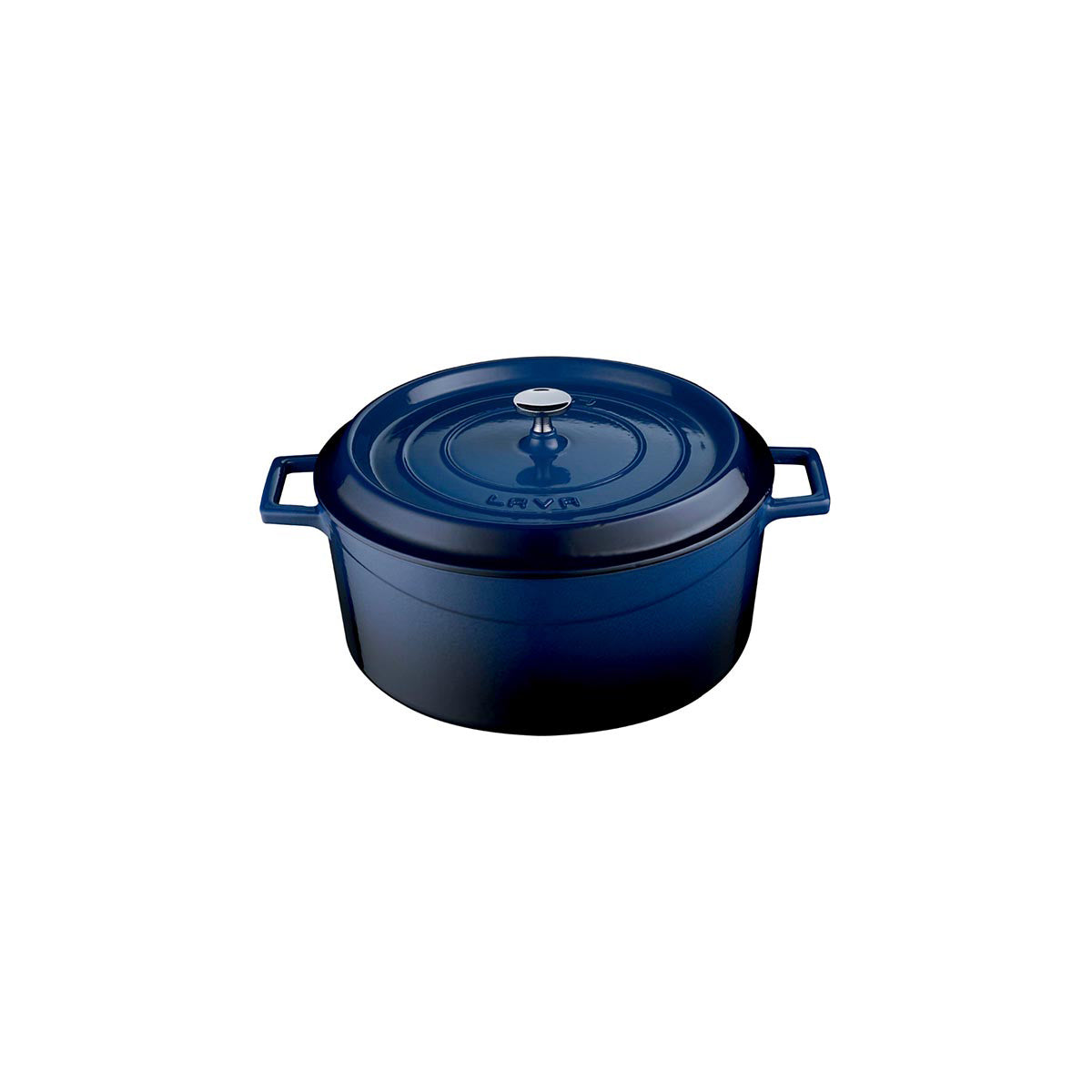 Round Blue Dutch Oven dia.5.5" h:2" 26 oz