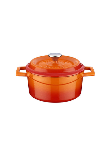 Round Orange Dutch Oven dia.5.5" h:2" 26 oz