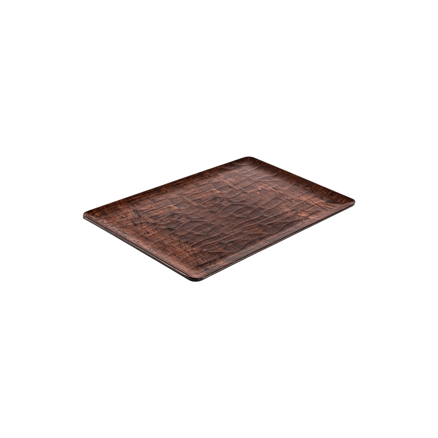 Rectangular Brown Composite Platter12.75" x 10.5" x h:0.5"