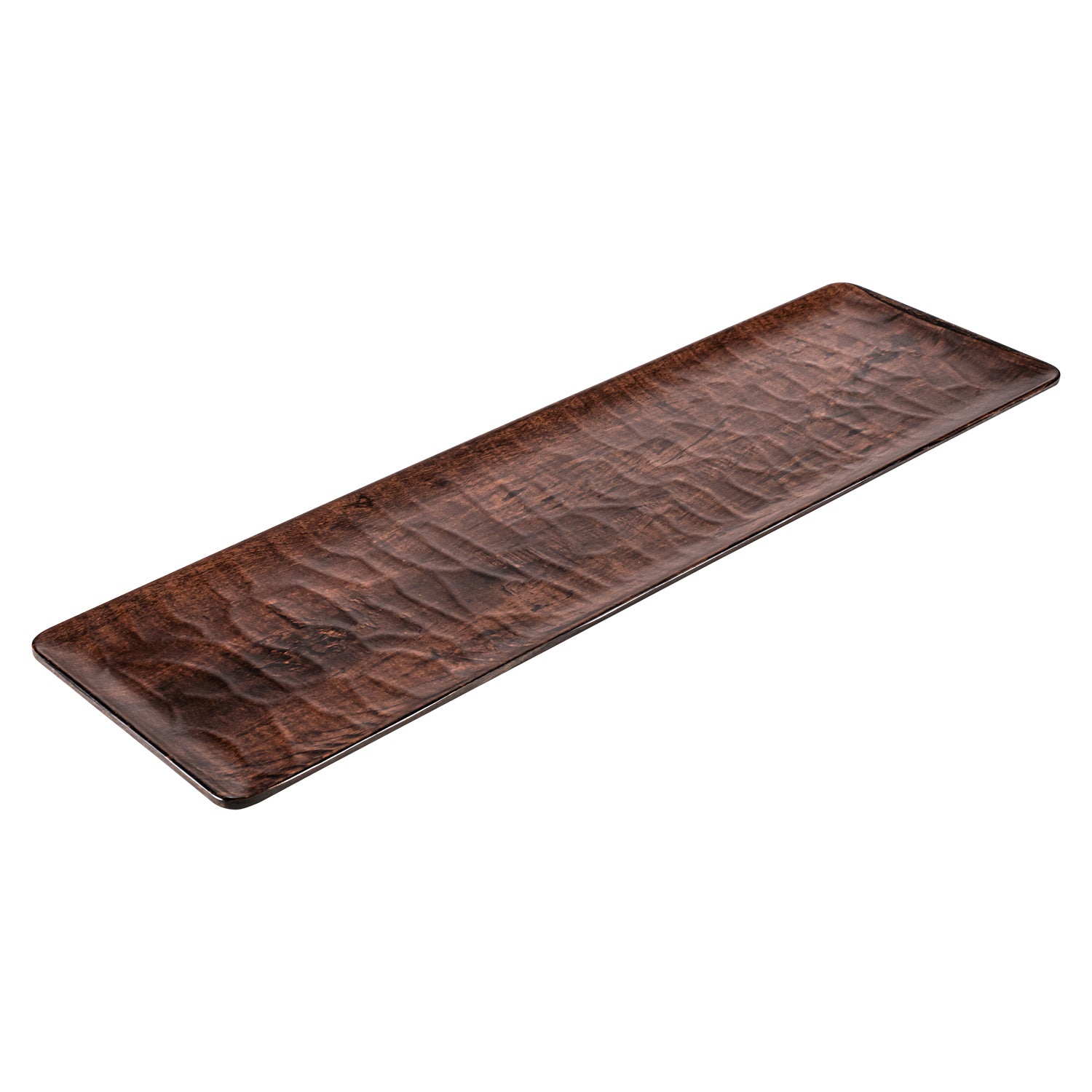 Rectangular Brown Composite Platter20.75" x 6.25" x h:0.5"