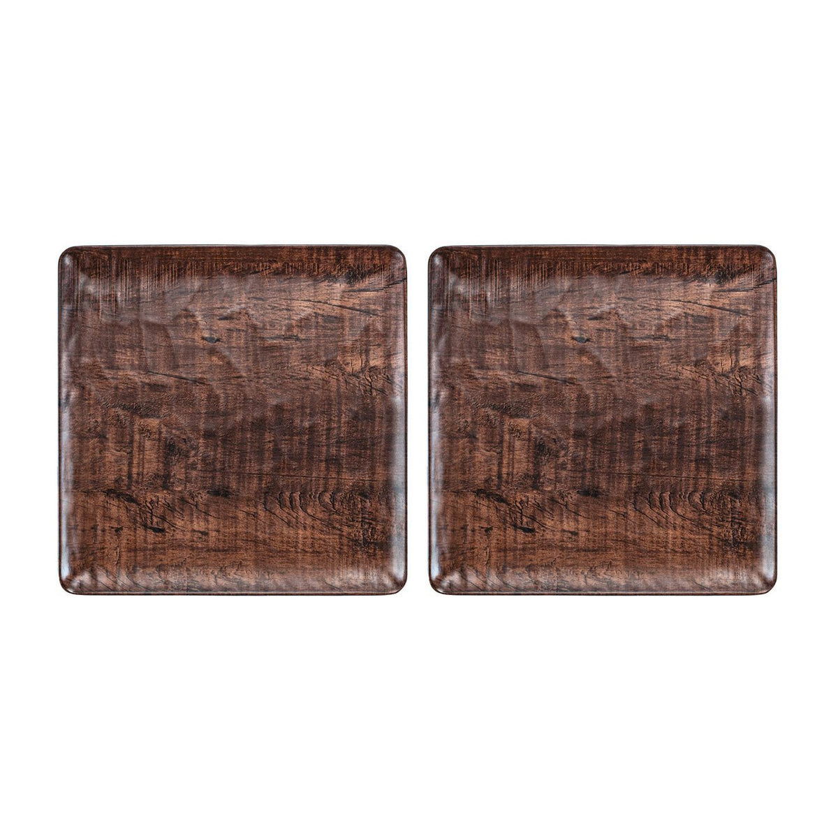 Square Brown Composite Plate10.25" x 10.25" (Set of 2)