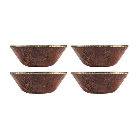 Round Brown Composite Bowldia.6" h:2.25" 17 oz. (Set of 4)