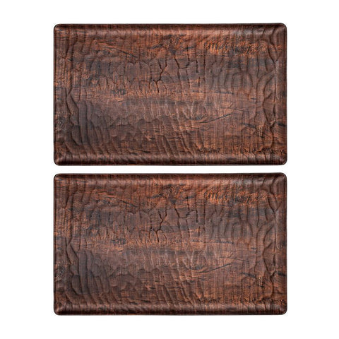 Rectangular Brown Composite Plate10.5" x 6.5" (Set of 2)