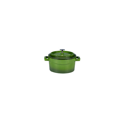 Round Green Dutch Oven dia.4" h:2" 13 oz.