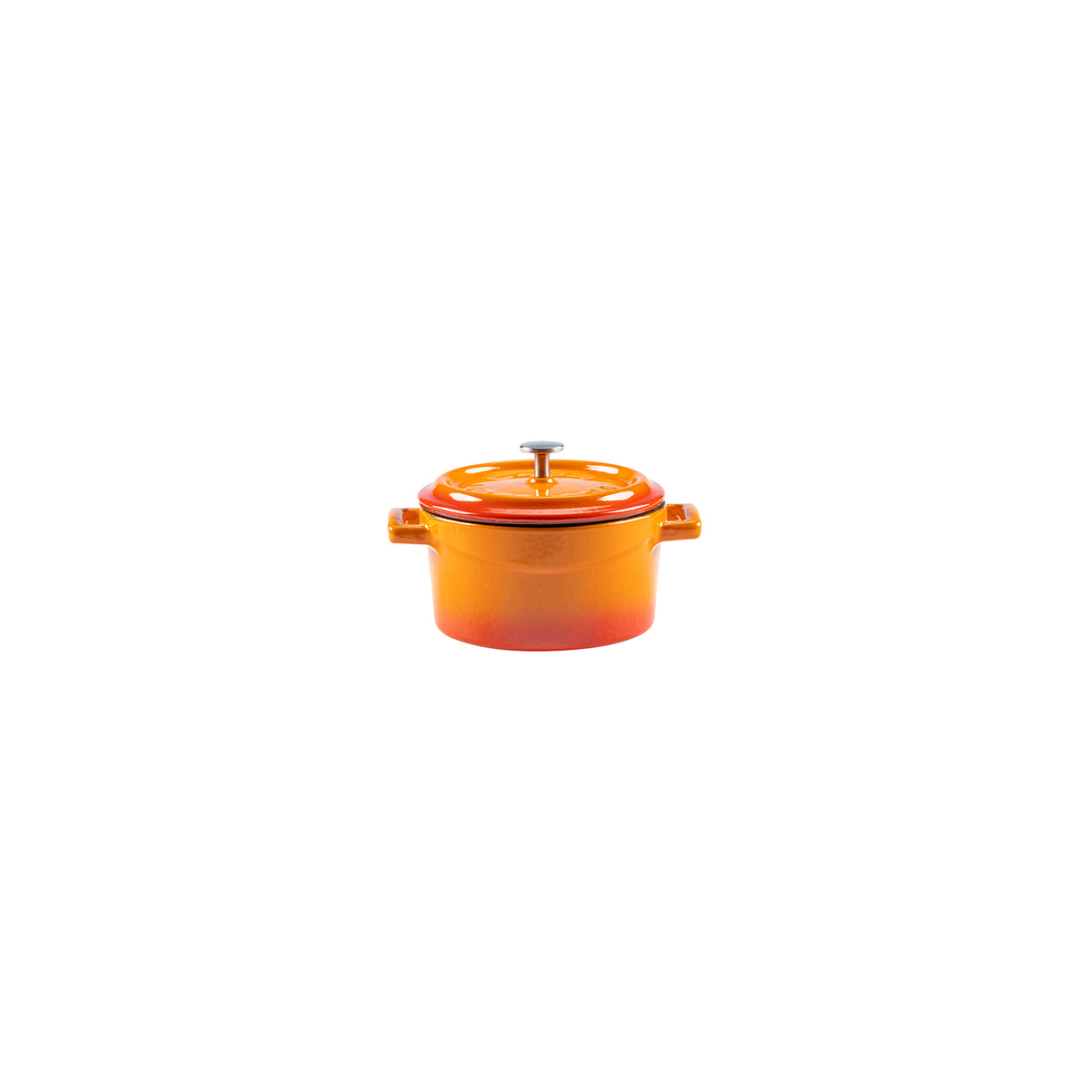 Round Orange Dutch Oven dia.4" h:2" 13 oz.