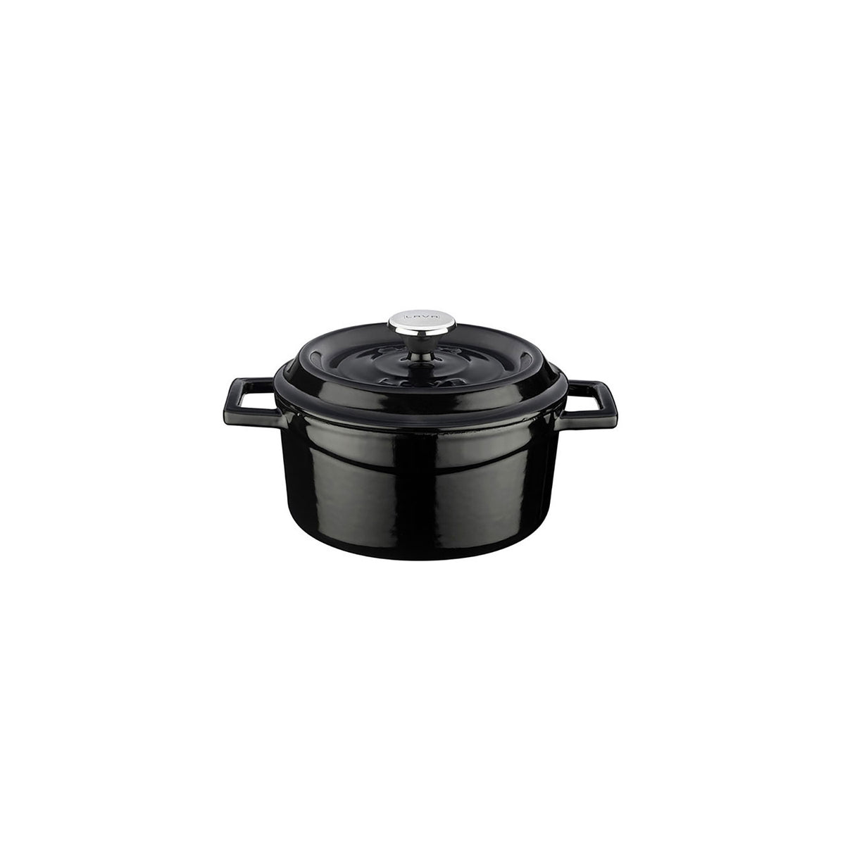 Round Matte Black Dutch Oven dia.5" h:2.5" 18 oz