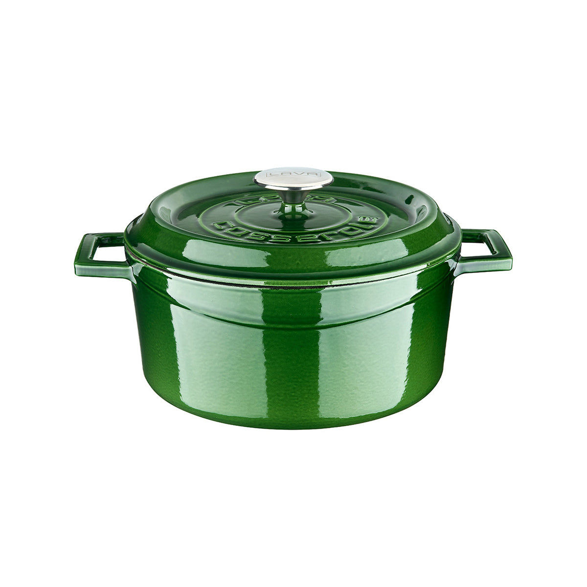 Round Green Dutch Oven dia.9.5" h:4" 4.75 qt